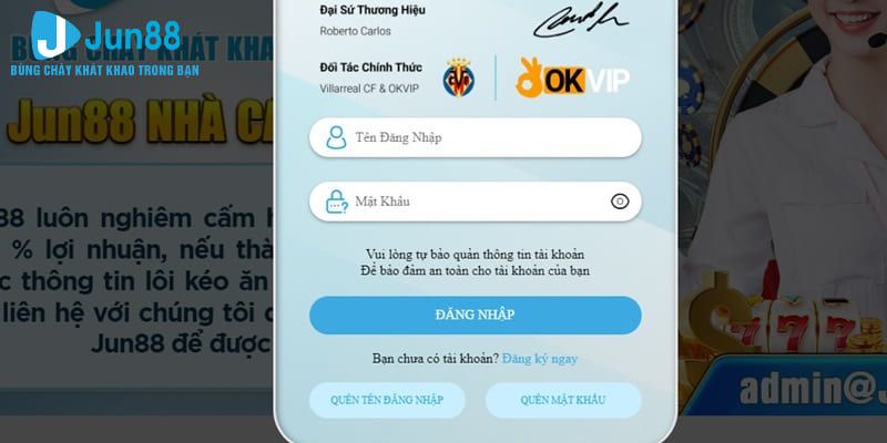 Điền các thông tin theo yêu cầu là bước đăng nhập Jun88 quan trọng Điền các thông tin theo yêu cầu là bước đăng nhập Jun88 quan trọng