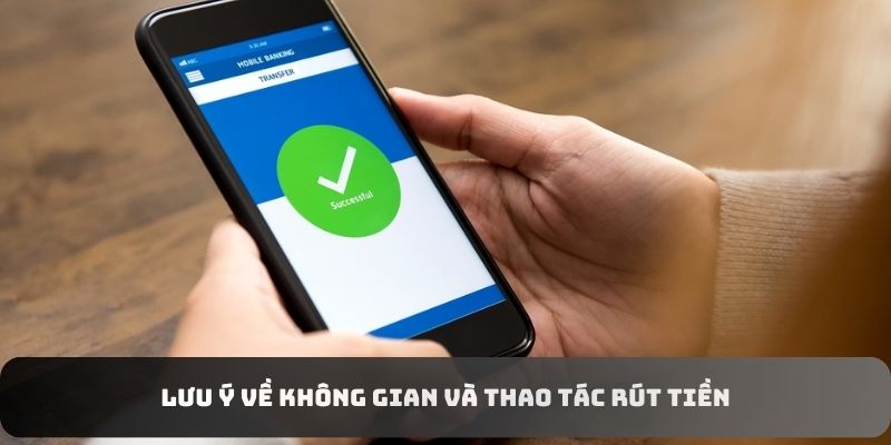 Lưu ý về không gian và thao tác rút tiền Lưu ý về không gian và thao tác rút tiền